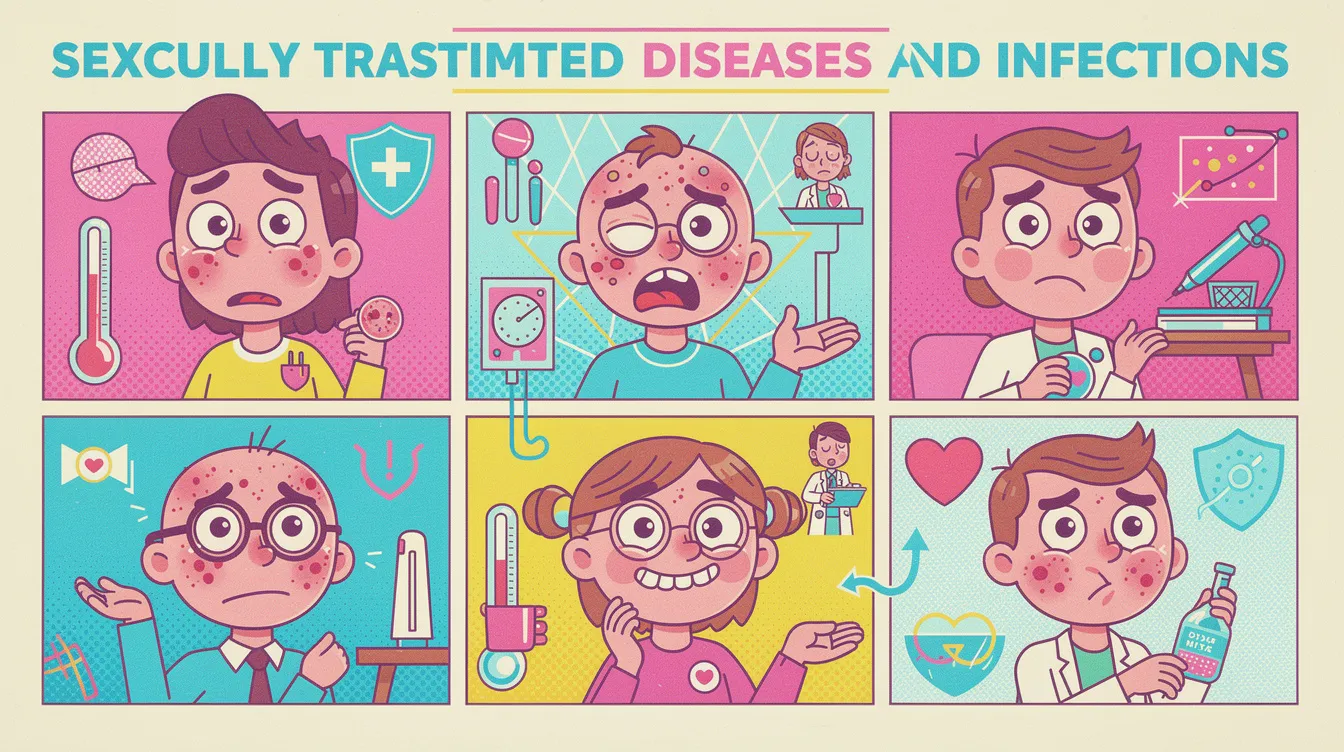 How Can I Catch Various STDs and STIs: Transmission, Symptoms, and Prevention 2 - Consent Culture An infographic illustrating various sexually transmitted diseases and infections.