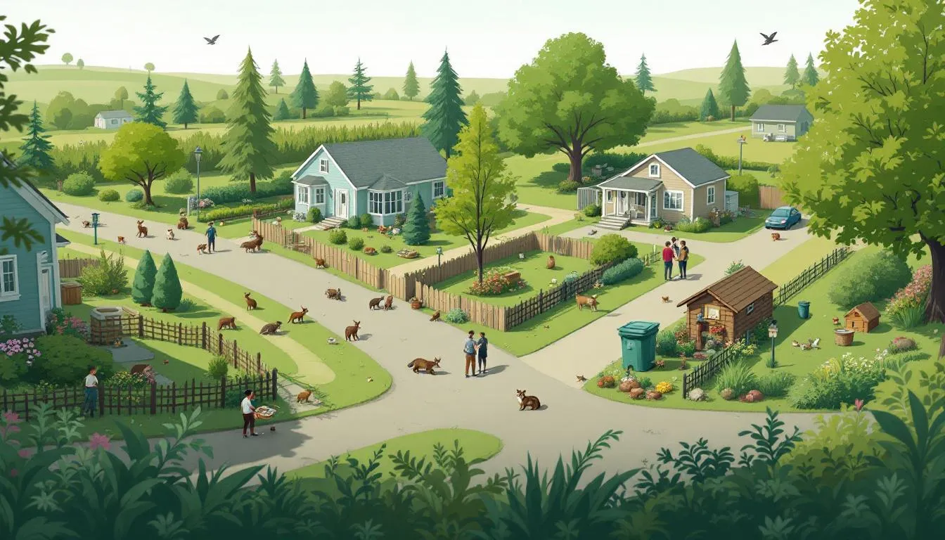 Preventive measures to reduce wildlife conflicts being implemented in a residential area.