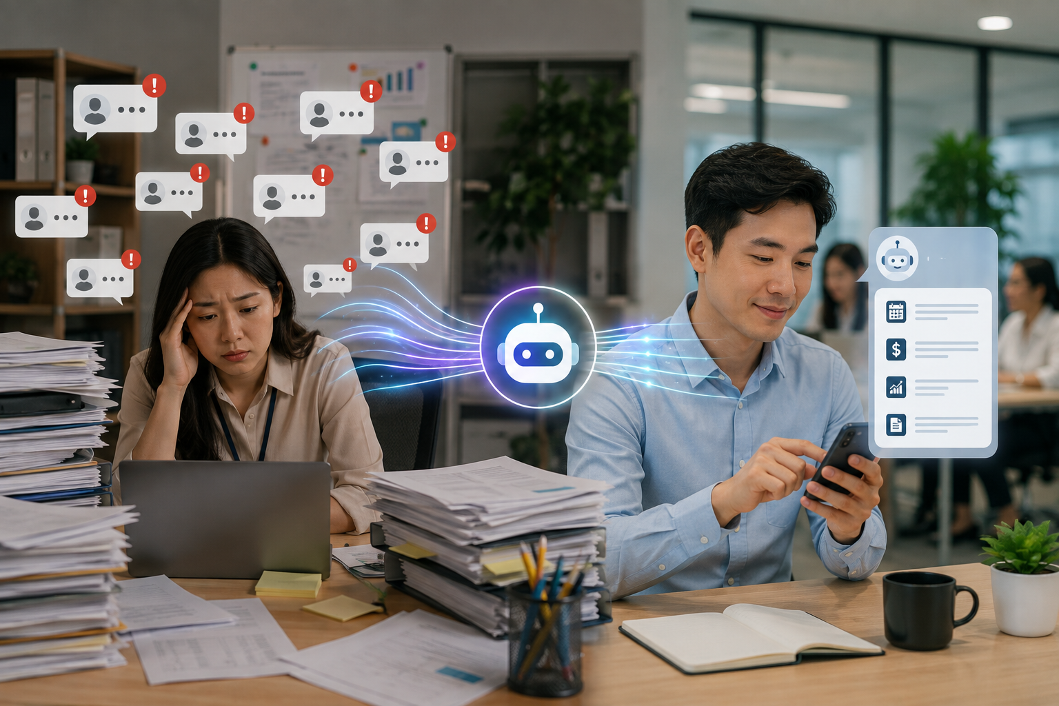 An AI HR assistant gives employees self service support for employee queries, HR requests, and routine HR tasks without adding more work for HR teams.