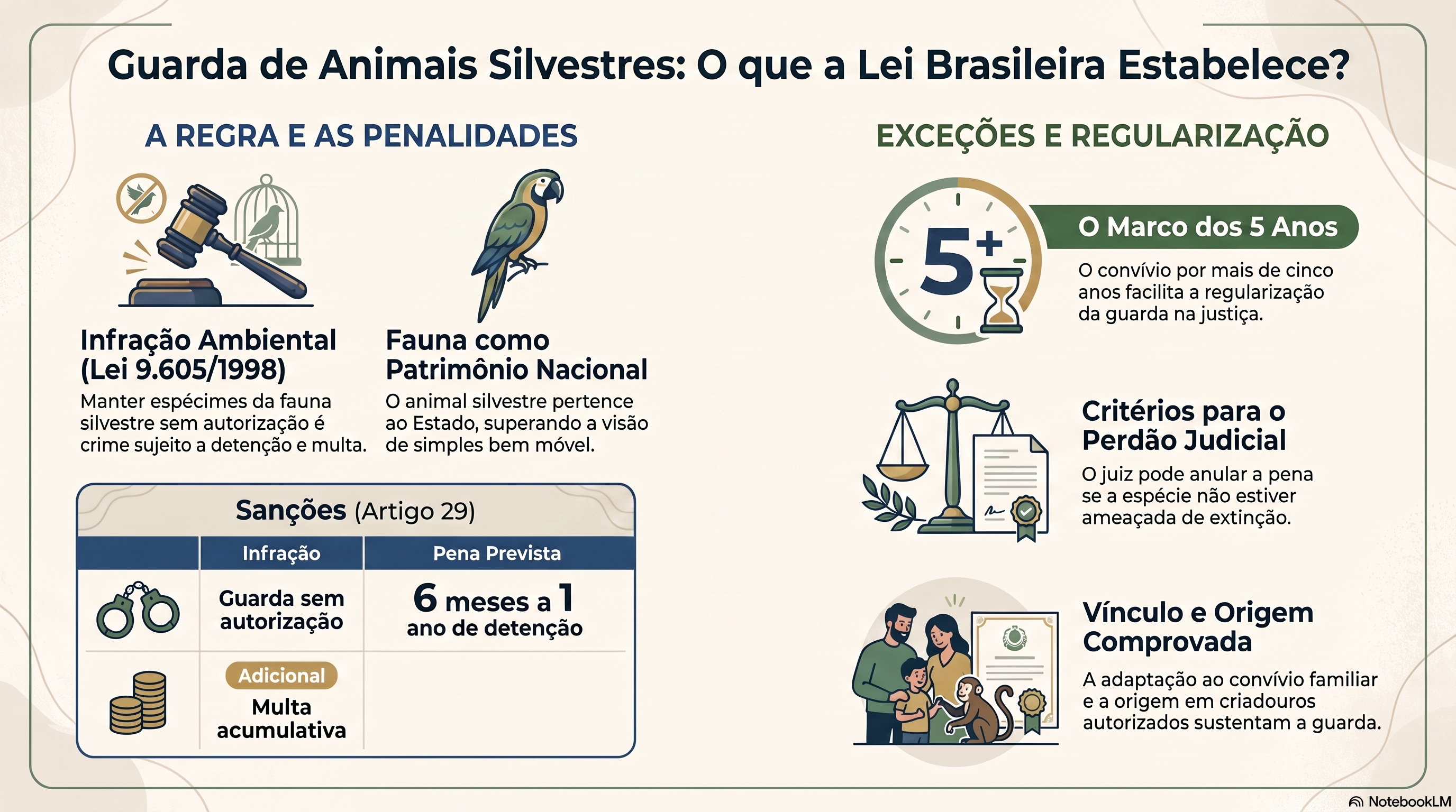 O que a lei diz sobre a guarda de animal silvestre em ambiente doméstico?
