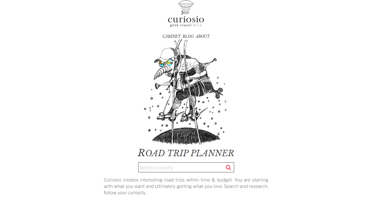 AI Travel Tool - Curiosio Website