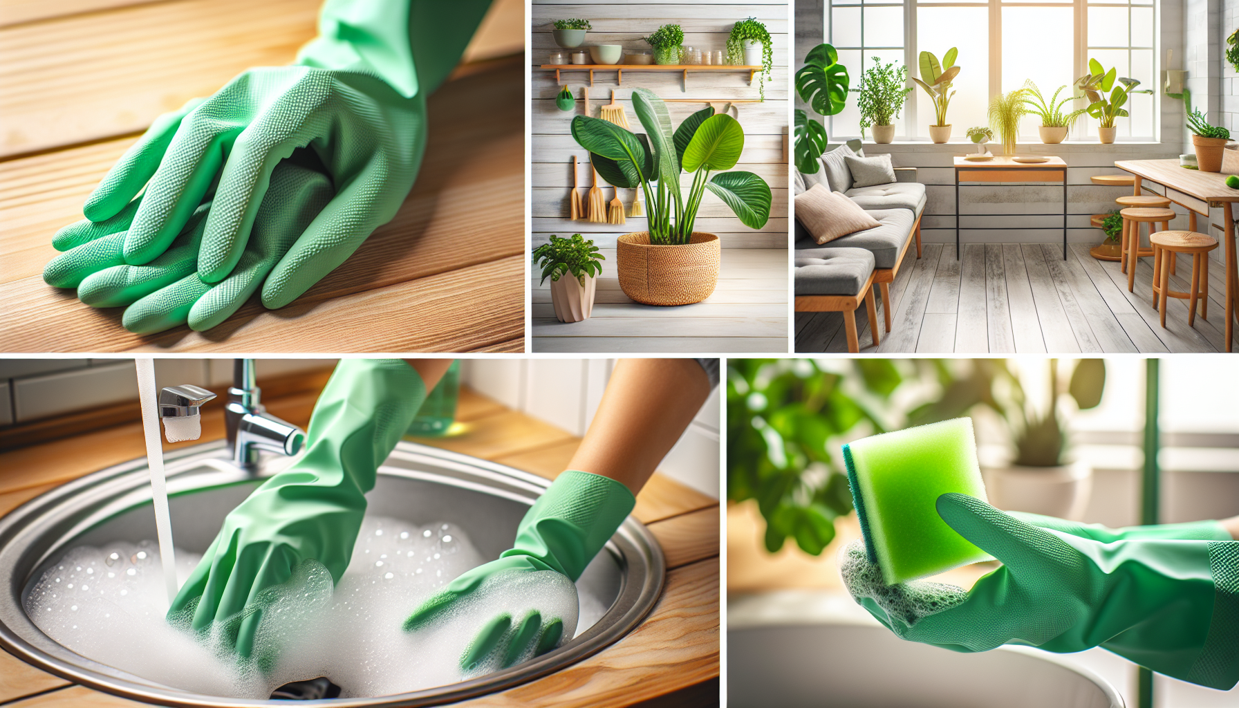 Biodegradable gloves for cleaning