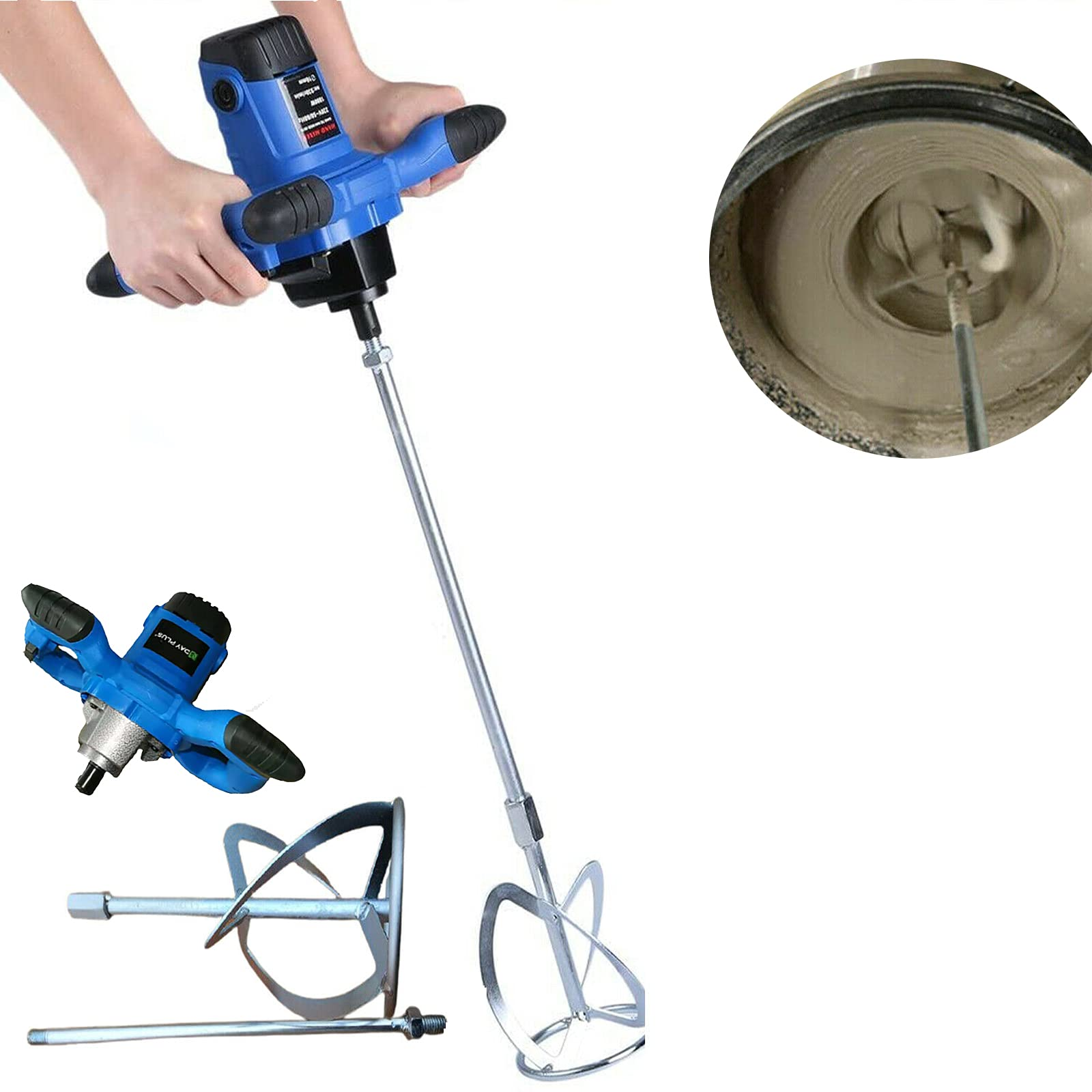 Efficiently mixing mud and grout with a drill mixer