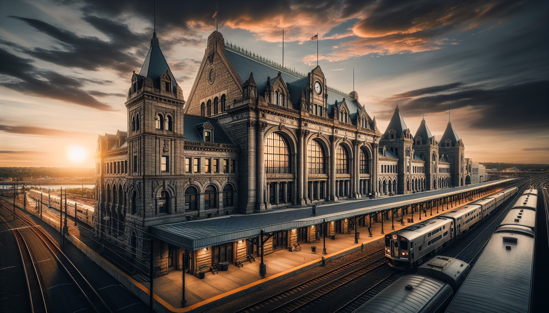 Newark Train Station exterior