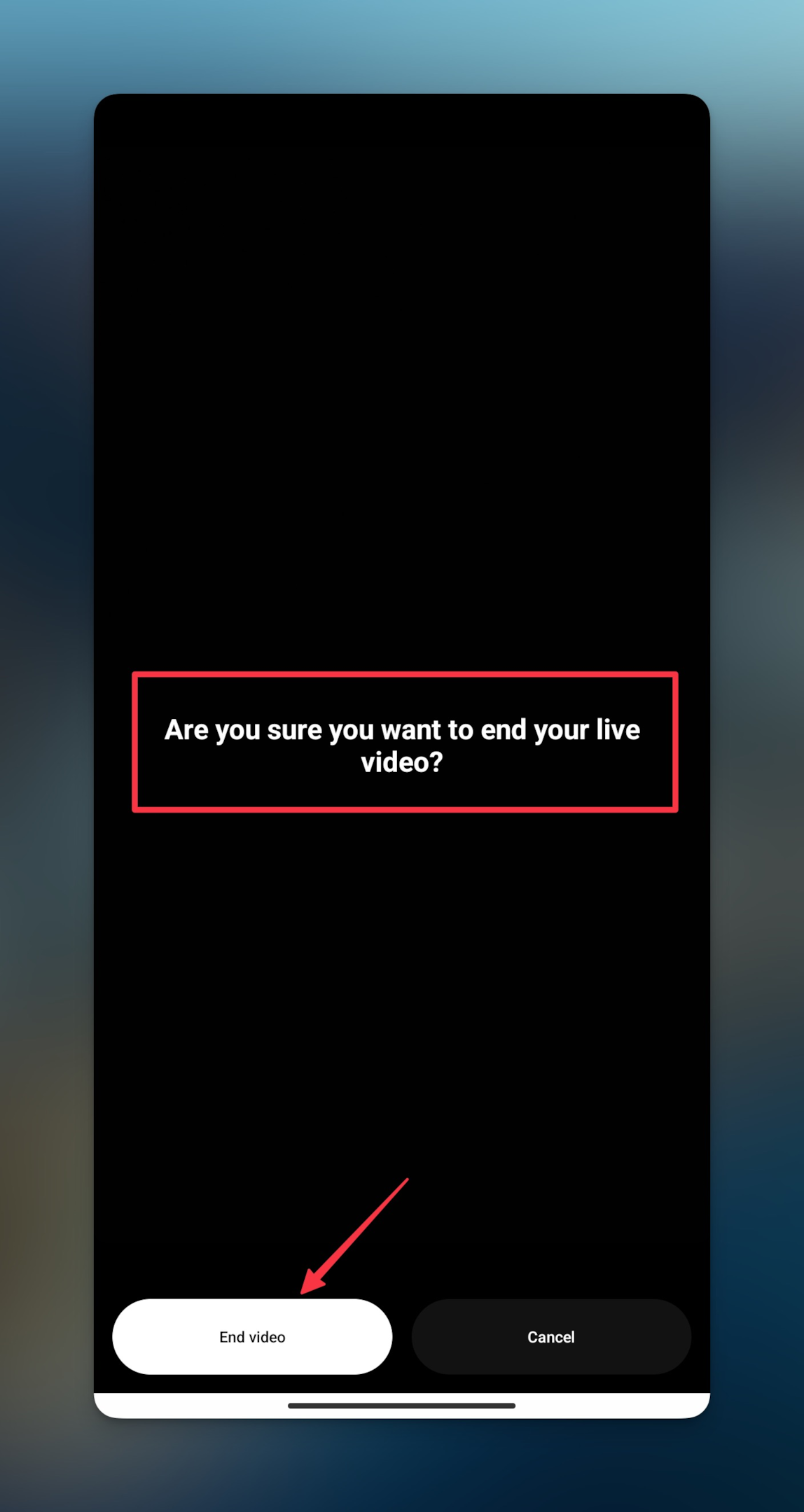 Remote.tools shows the warning messages that Instagram shows when you end the live streaming. Instagram will automatically save the the video
