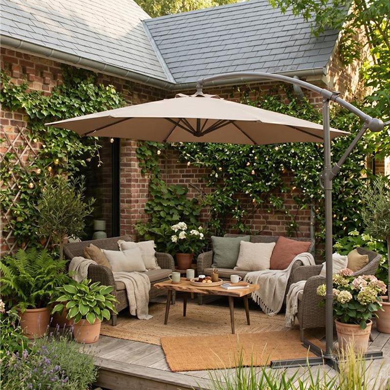 parasol en toile beige