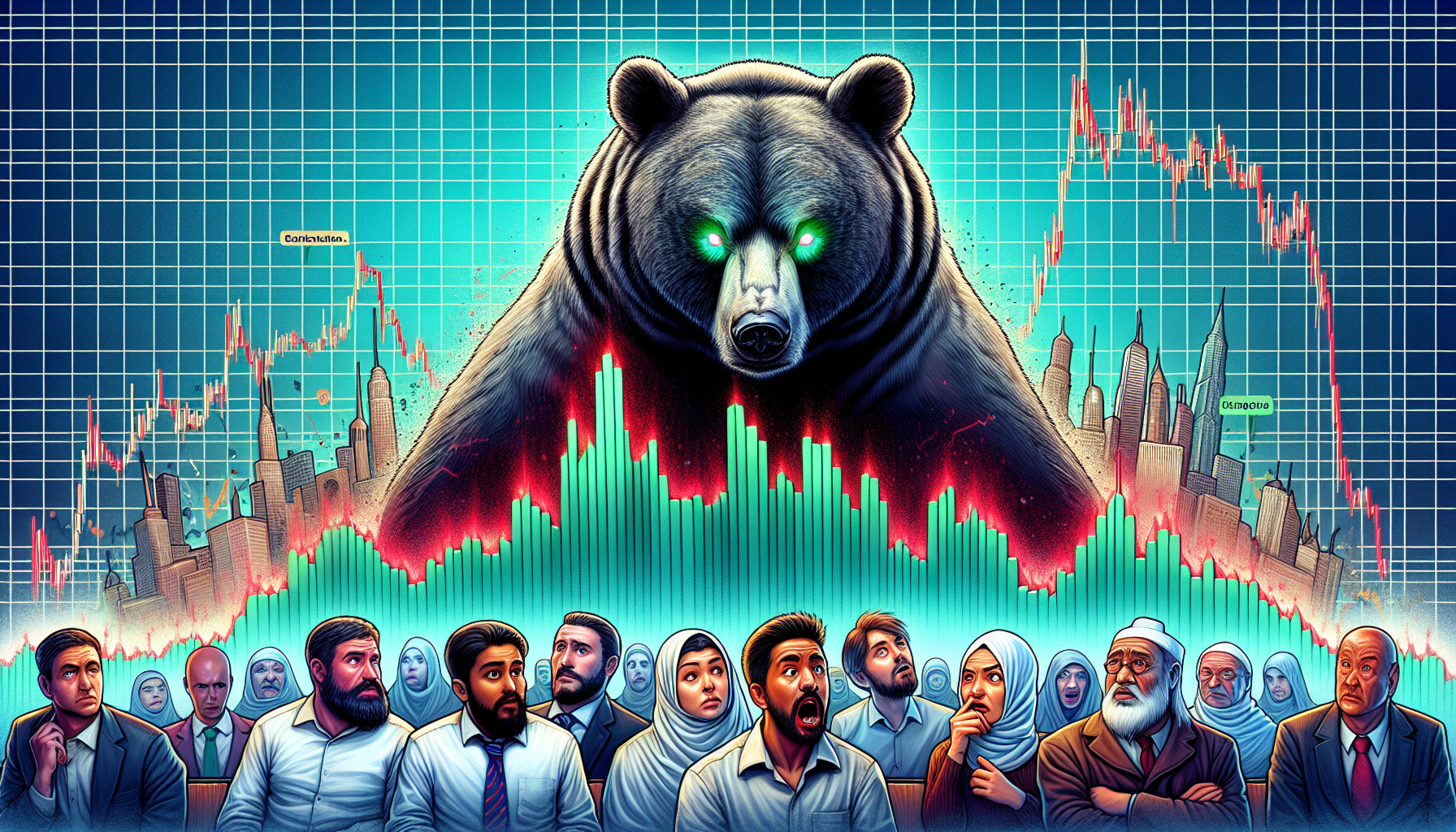 Illustration of bearish market sentiment