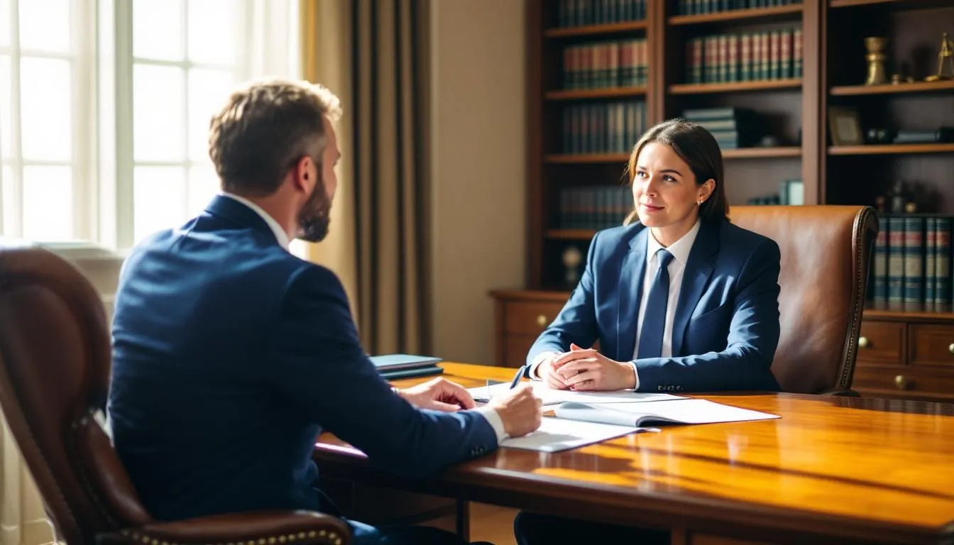 A Minnesota estate planning attorney discussing with a client.
