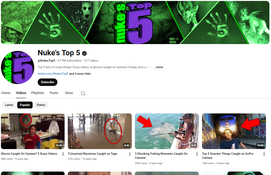 Nuke’s Top 5 YouTube channel.