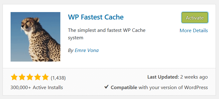 WP Fastest Cache Plugin - Cache Plugin for WordPress