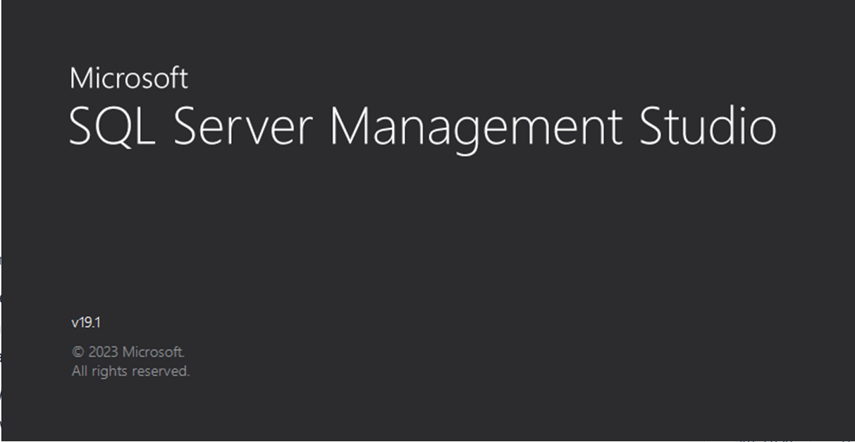 SQL Server Management Studio