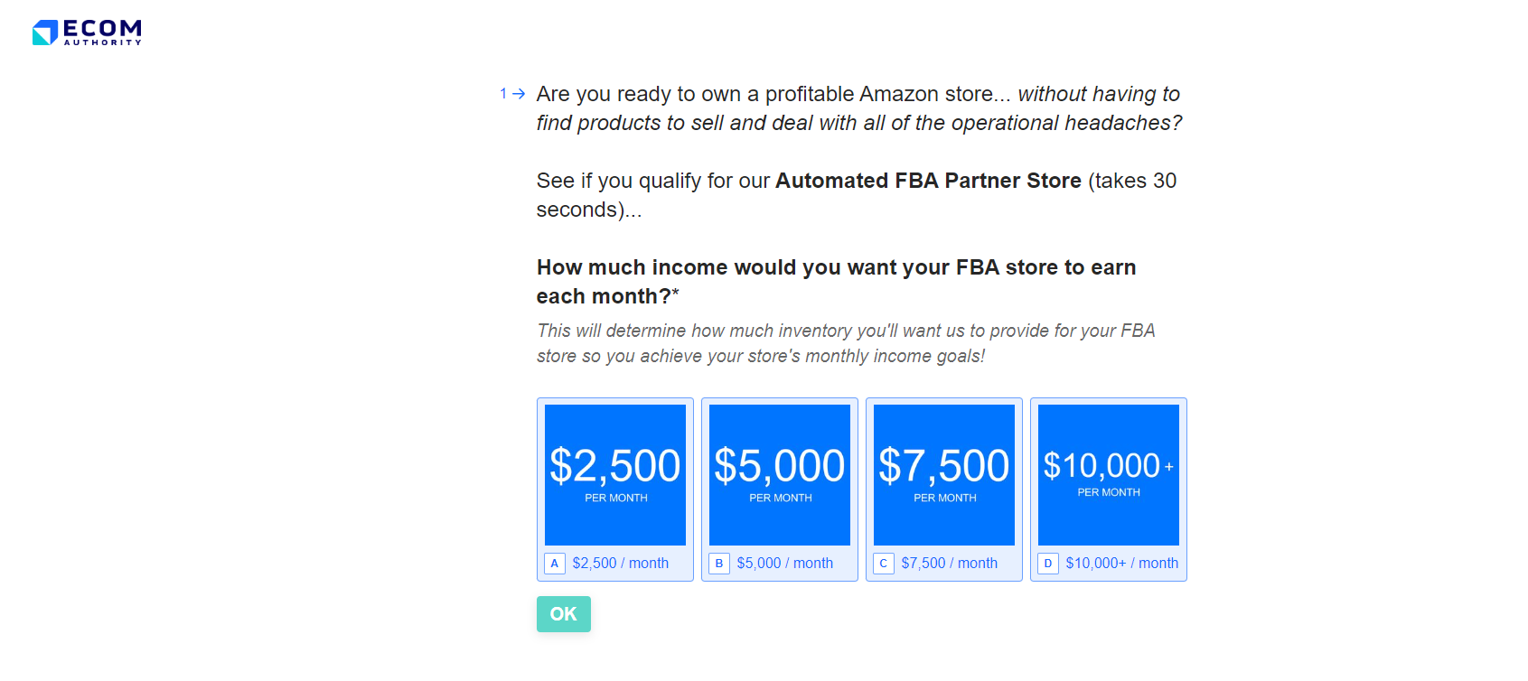 ecom authority quiz passive income