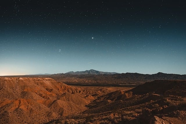 nevada, desert, night sky