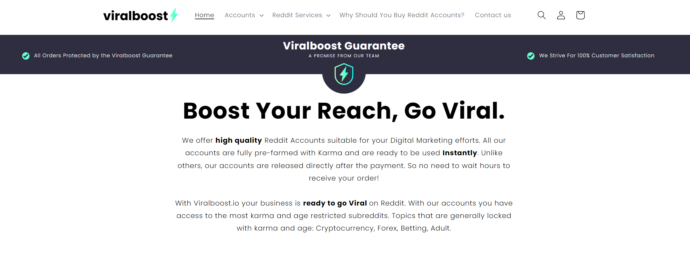 #1 reddit account seller - Viralboost.io