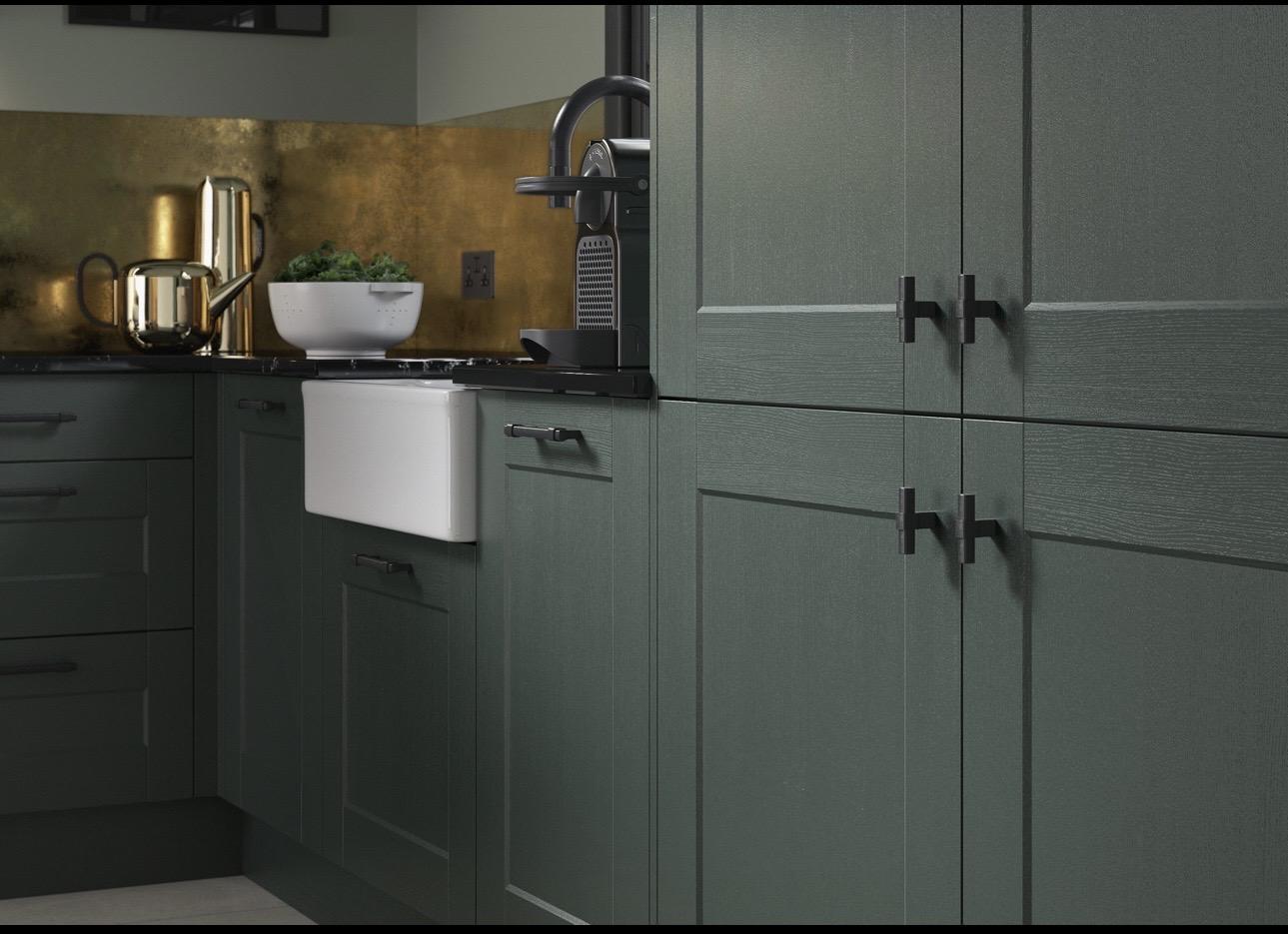 Green modern kitchen
