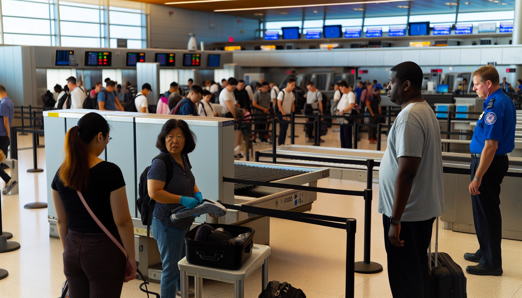 Security procedures at Newark Airport Terminal B