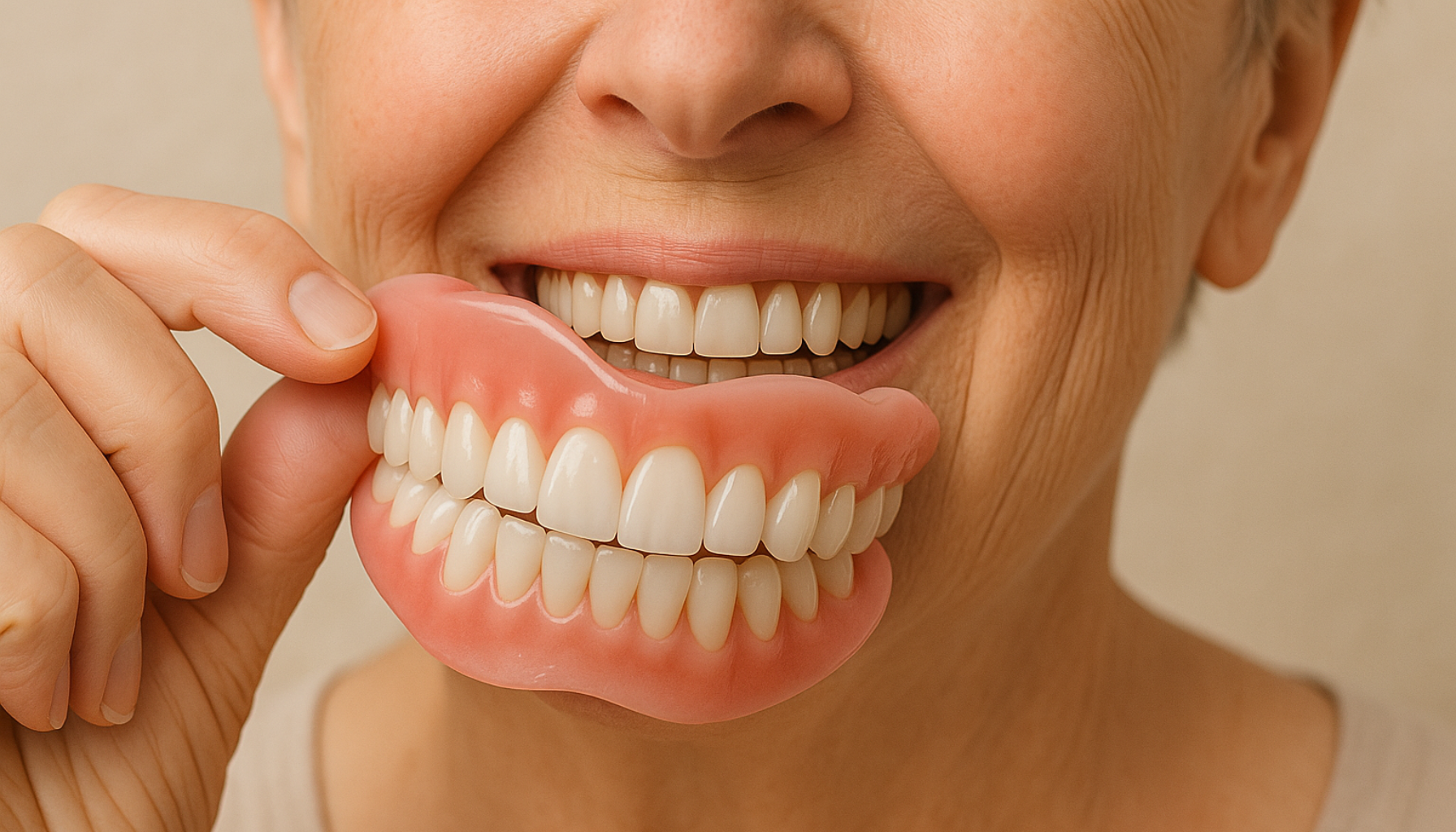 Falske tenner som ser ekte ut – Moderne løsninger for et naturlig smil 21 "Eldre person smiler og holder moderne tannprotese som ser naturlig og realistisk ut." falske tenner som ser ekte ut falske tenner kunstige tenner tenner tennene dine tann falske proteser tennene behandling tannen dine får gjøre ser mangler hos nye mer manglende tannlegen erstatte kommer naturlige gjør spørsmål helt andre flere dersom går ofte ekte laget egne dag passer ønsker mulig godt pris grunn lage derfor mye enkelt behov hjelper munnen annen plass best underkjeven imidlertid protese alltid bedre først uansett svært litt