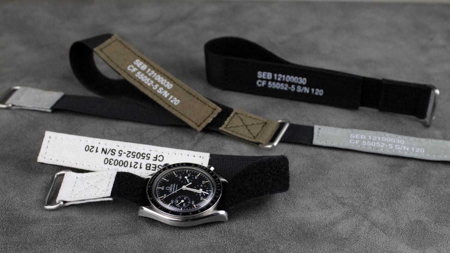 Historical NASA watches and straps from the Apollo missions.