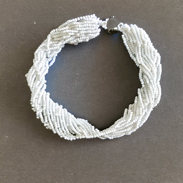 A unique, neutral seed bead bracelet