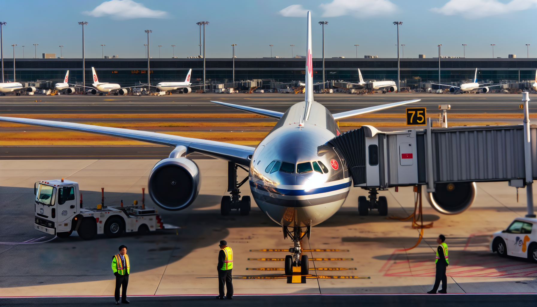 Air China aircraft at Newark Airport