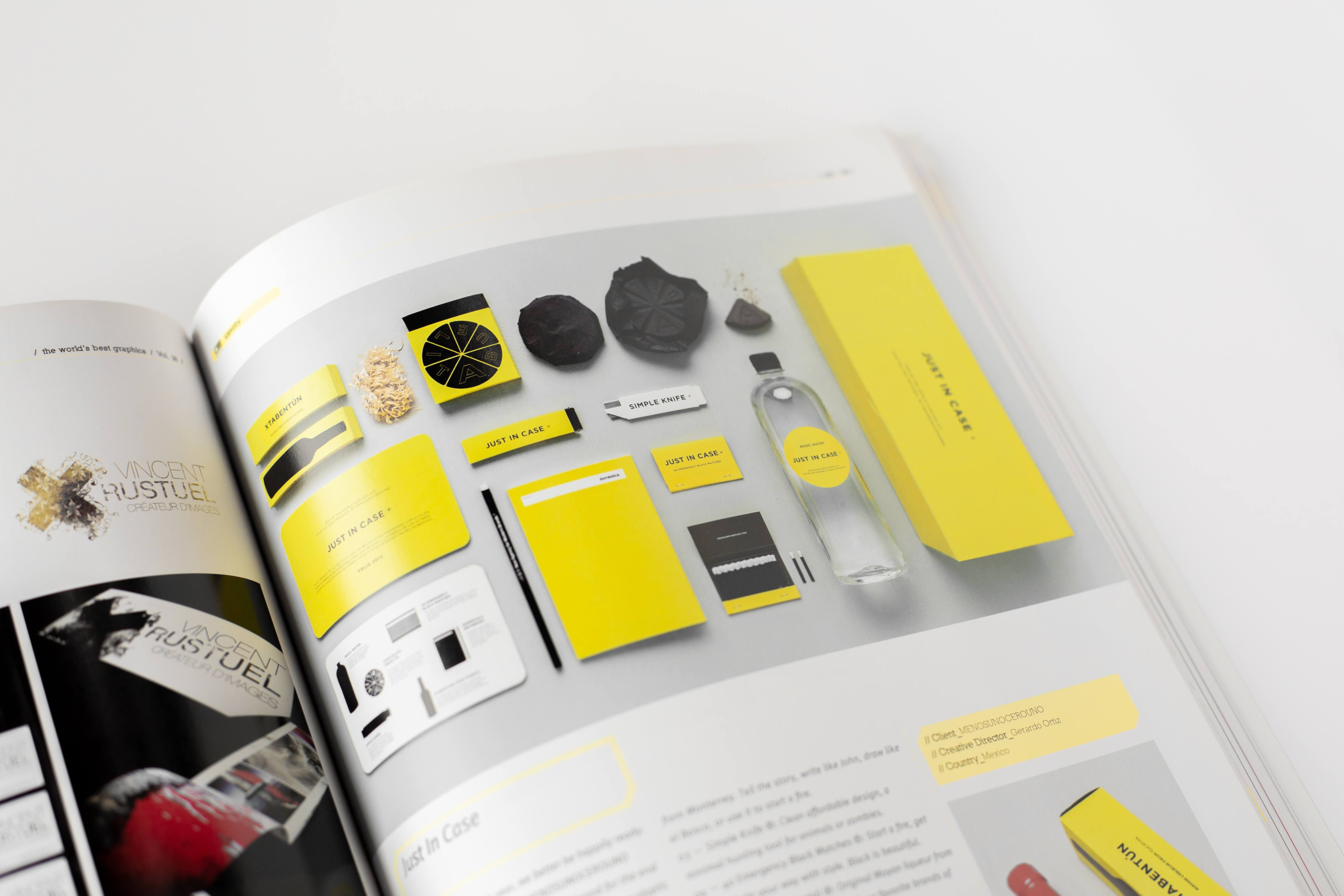 An example of a yellow visual brand identity.