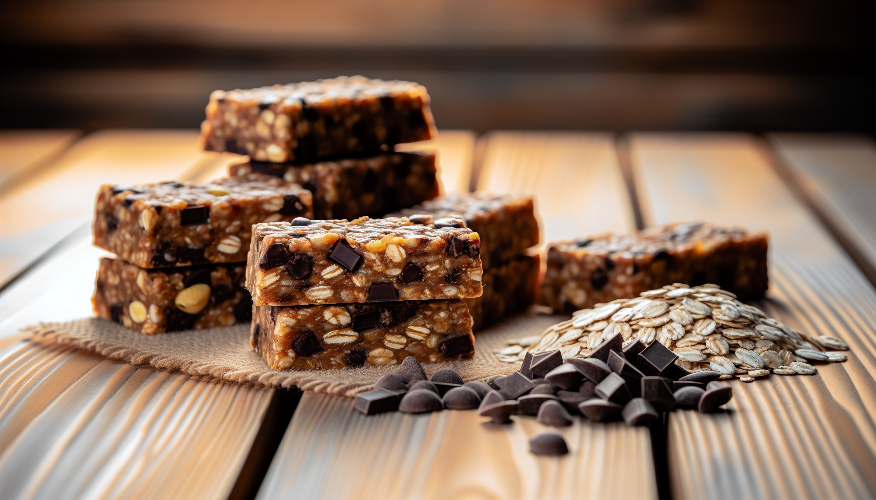 No-Bake Chocolate Chip Oatmeal Energy Bars