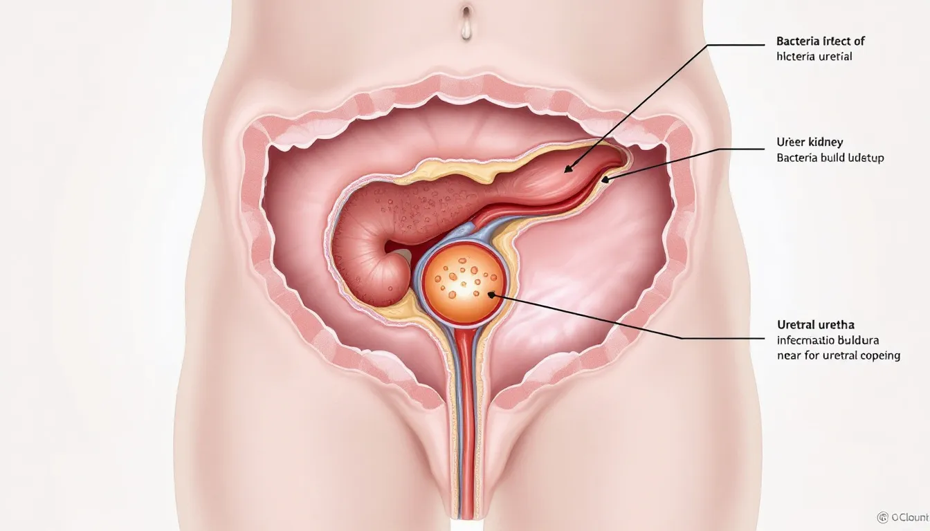 The image depicts a collection of dietary supplements, including D Mannose tablets, which are commonly used for preventing urinary tract infections (UTIs) and managing recurrent UTIs. These products aim to support bladder health and reduce the risk of bacterial growth, particularly from E. coli bacteria, associated with urinary tract infections.