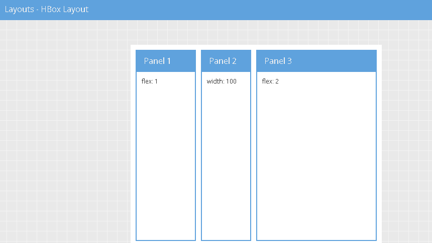 Ext JS Hbox layout