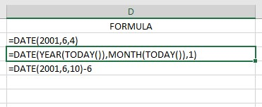 Date formulas