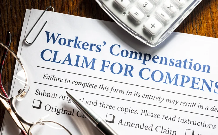 Compensation claim document on the table