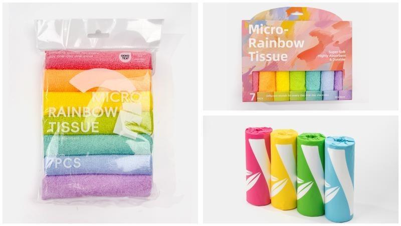 Different packaging options for microfiber towels