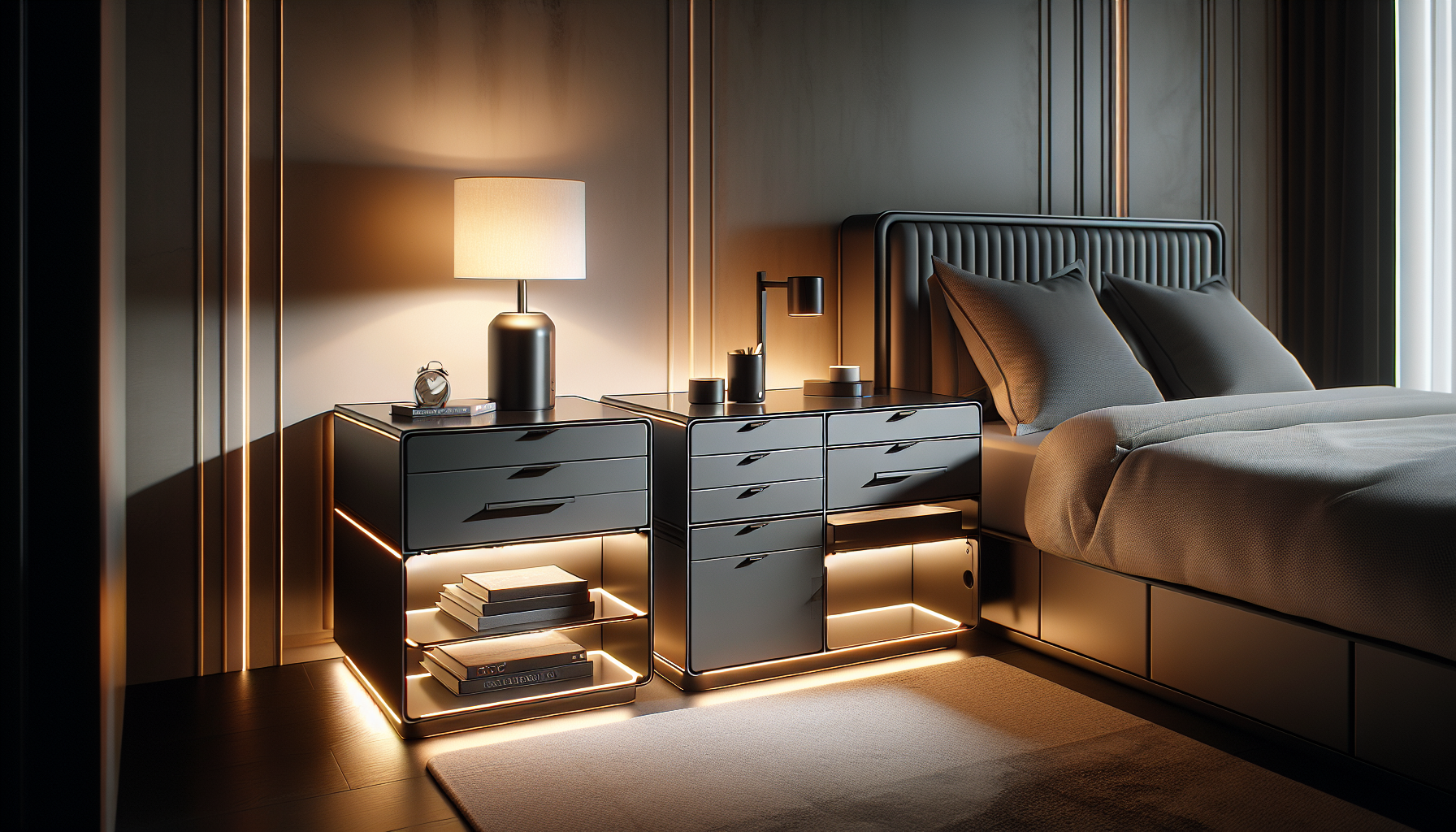 Space-saving bedside solutions