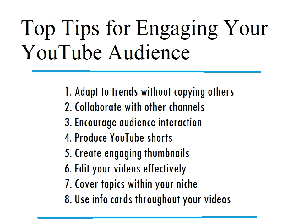 YouTube engagement tips