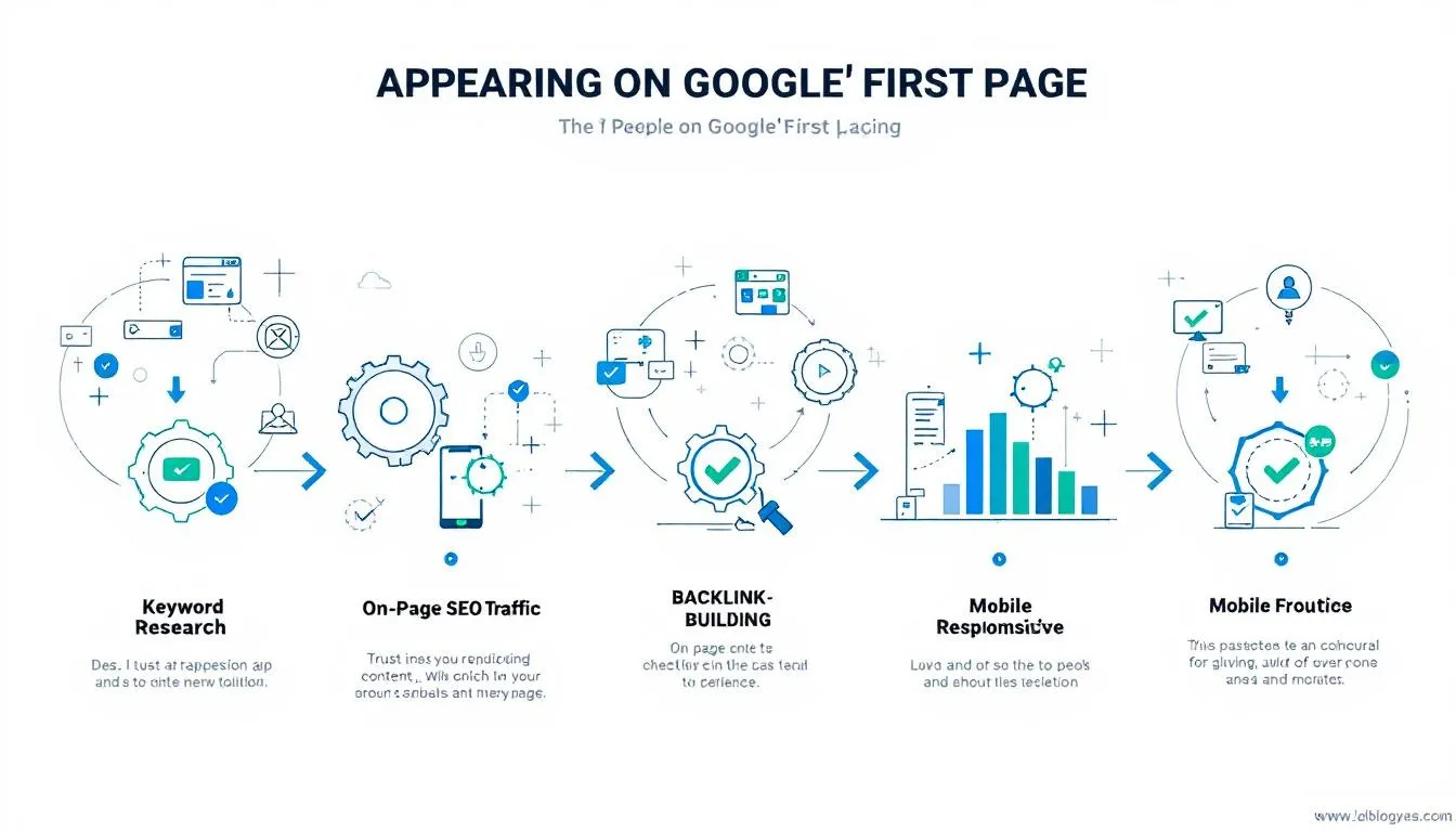 Best Practices für Google Seite 1 Ein Bild, das die Best Practices für die Platzierung auf Google Seite 1 zusammenfasst.