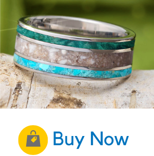 Bluebird Triple Inlay Cremation Ashes Ring