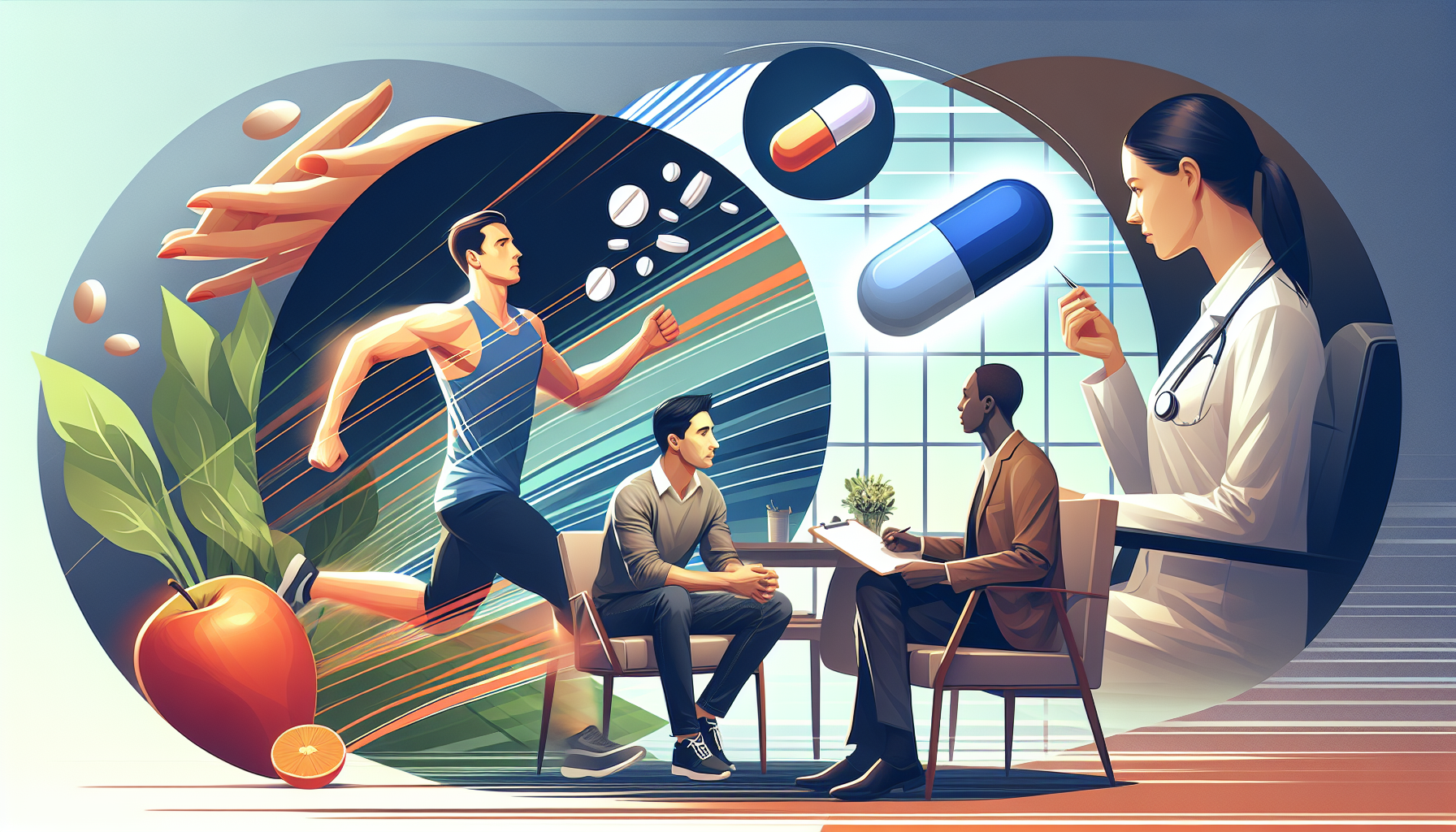 Illustratie van verschillende behandelingsopties voor erectieproblemen