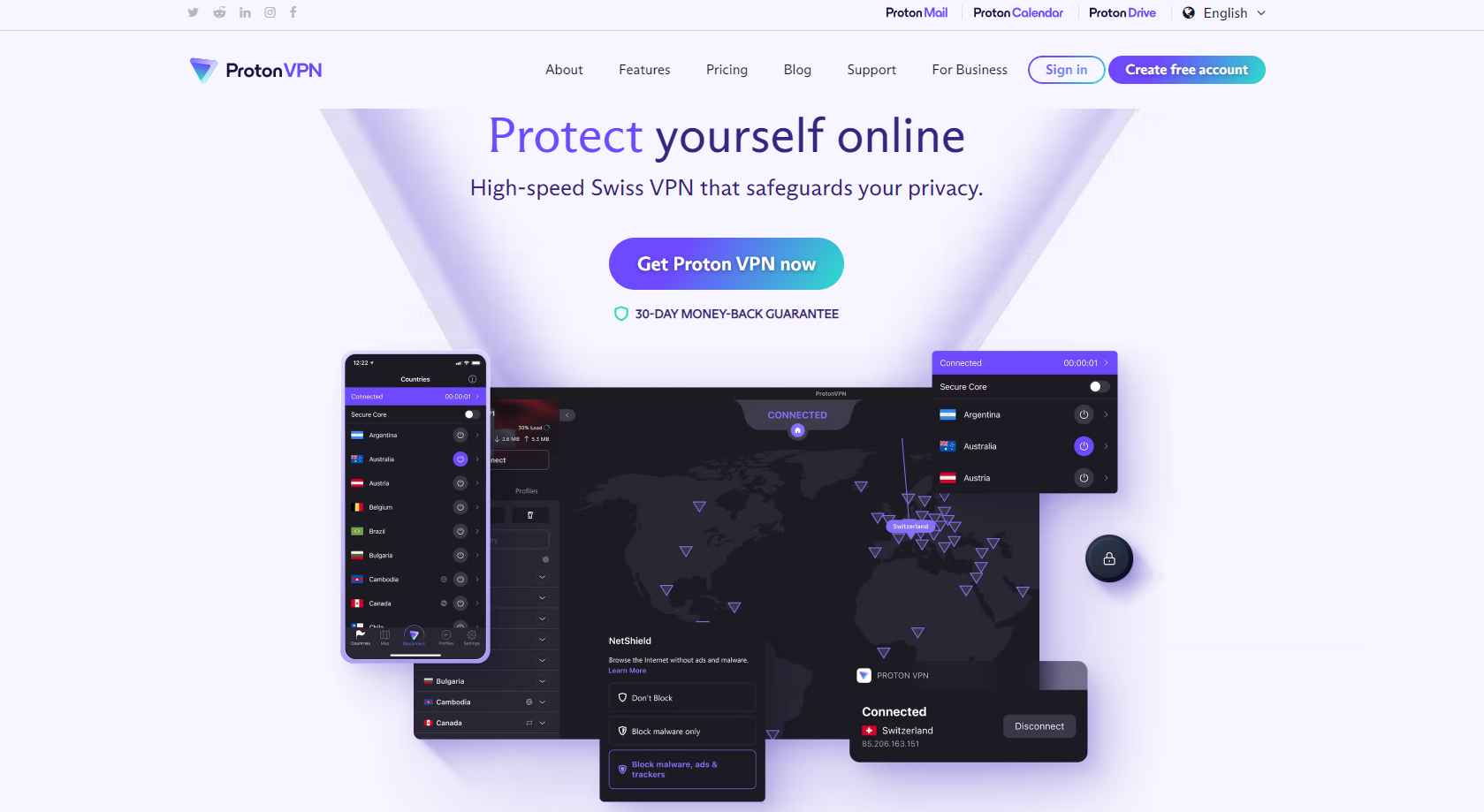 ProtonVPN Homepage