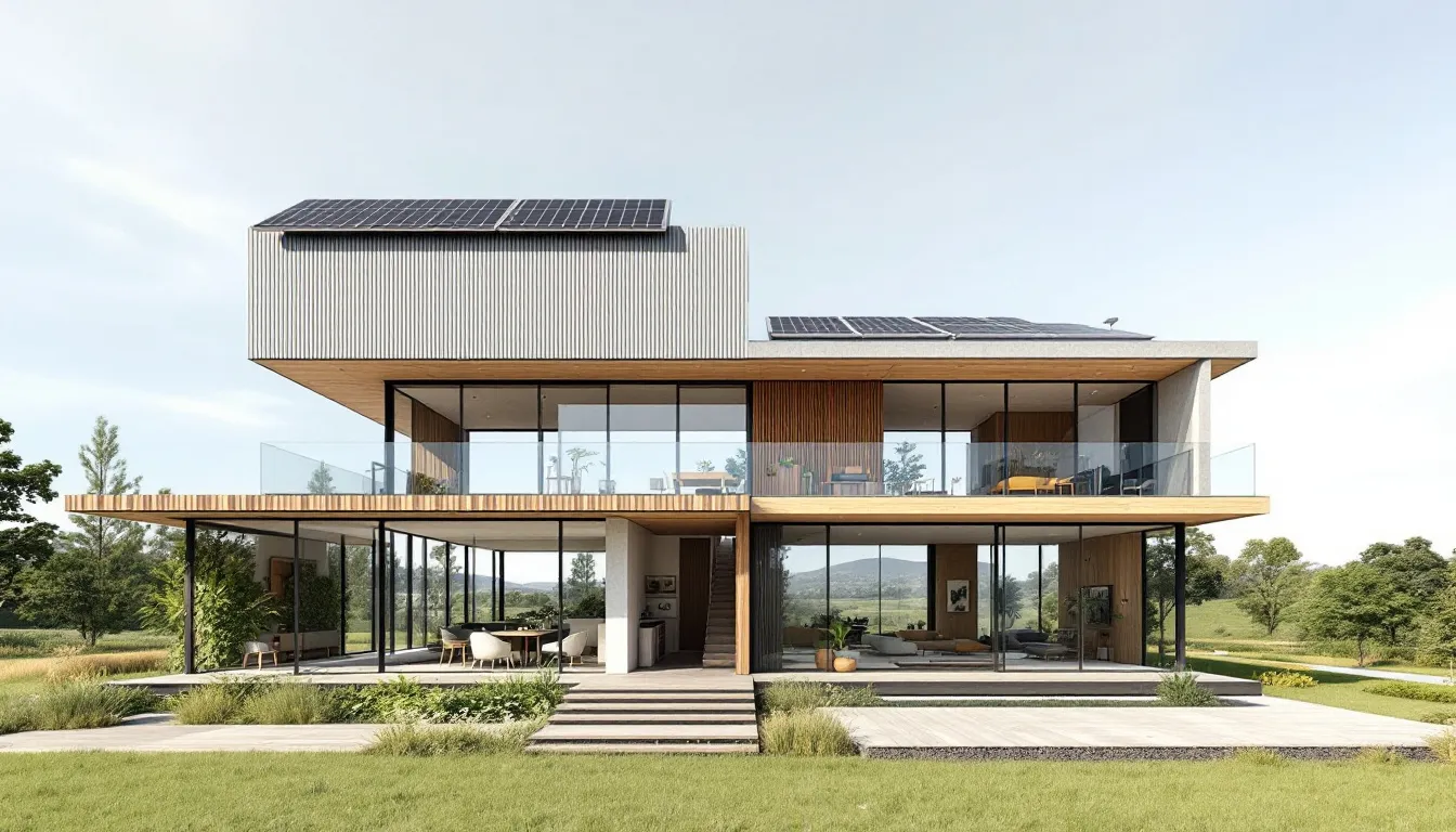 A modern factory built custom home showcasing modular construction.