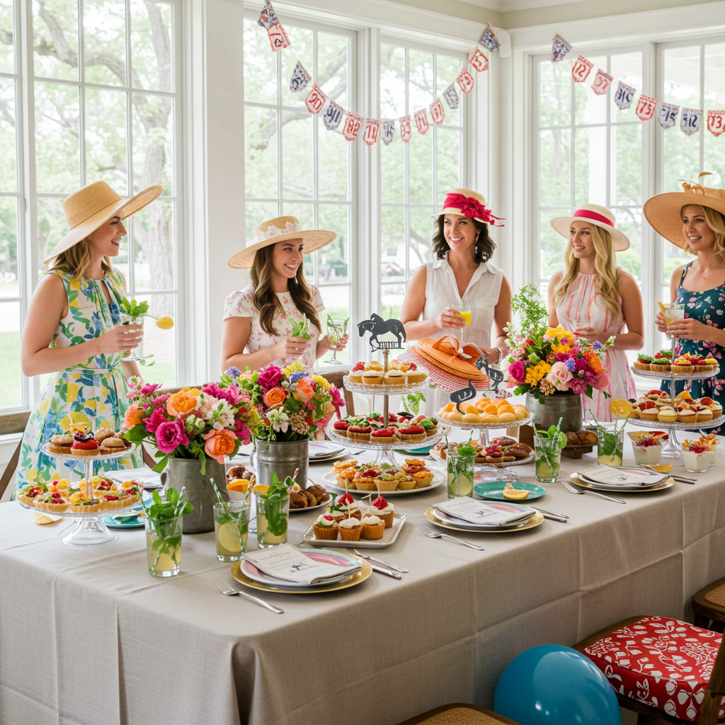 Party for the most famous horse race, food styling for Kentucky Oaks or Derby