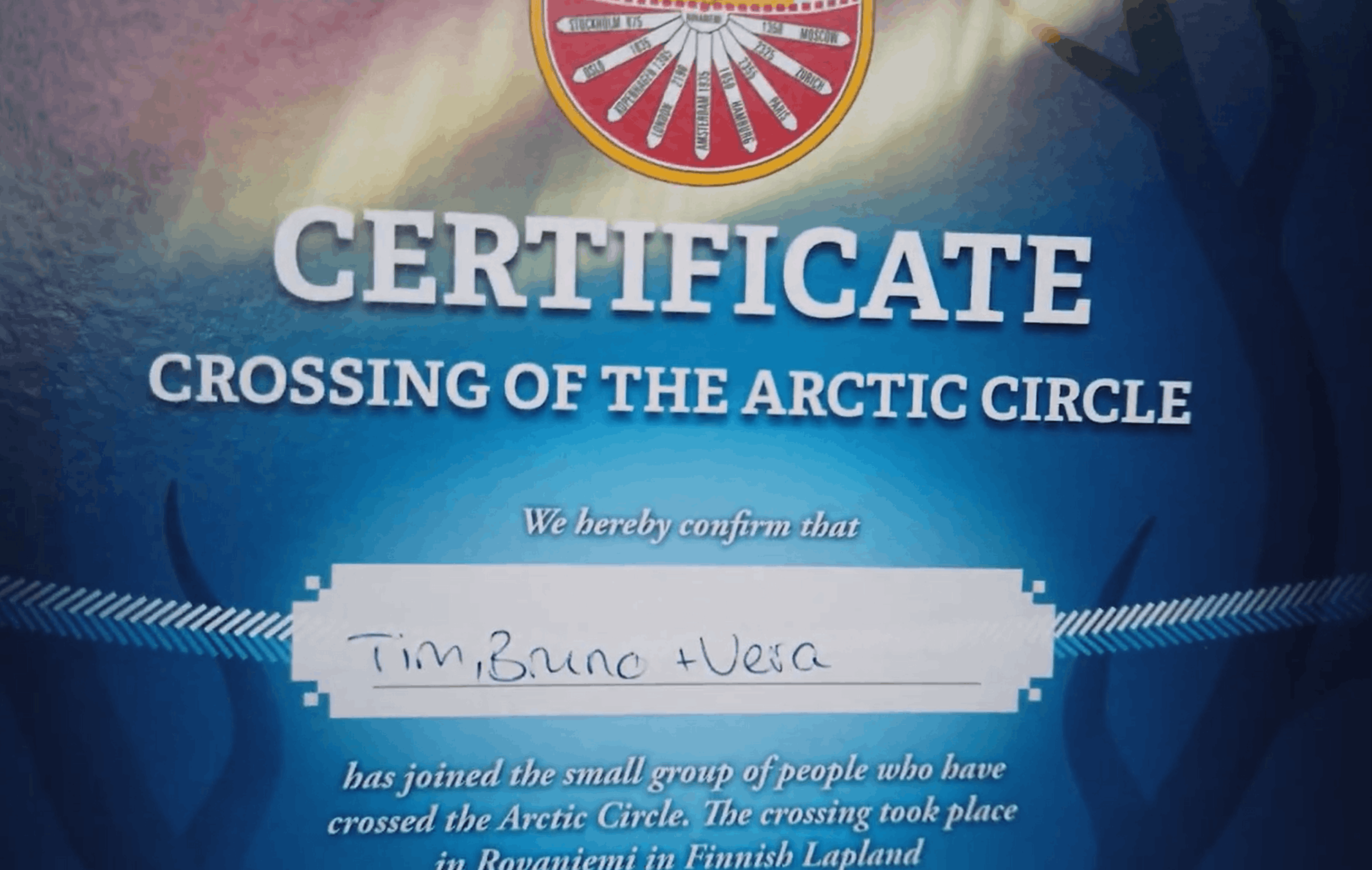 Zertifikat vom Polarkreis
