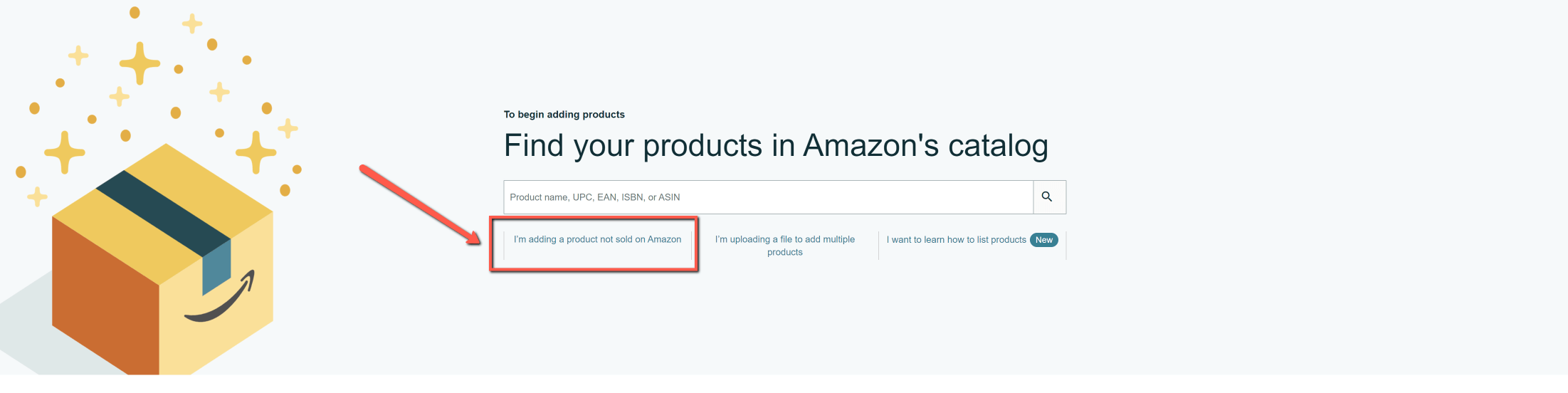 Add a product not sold on Amazon