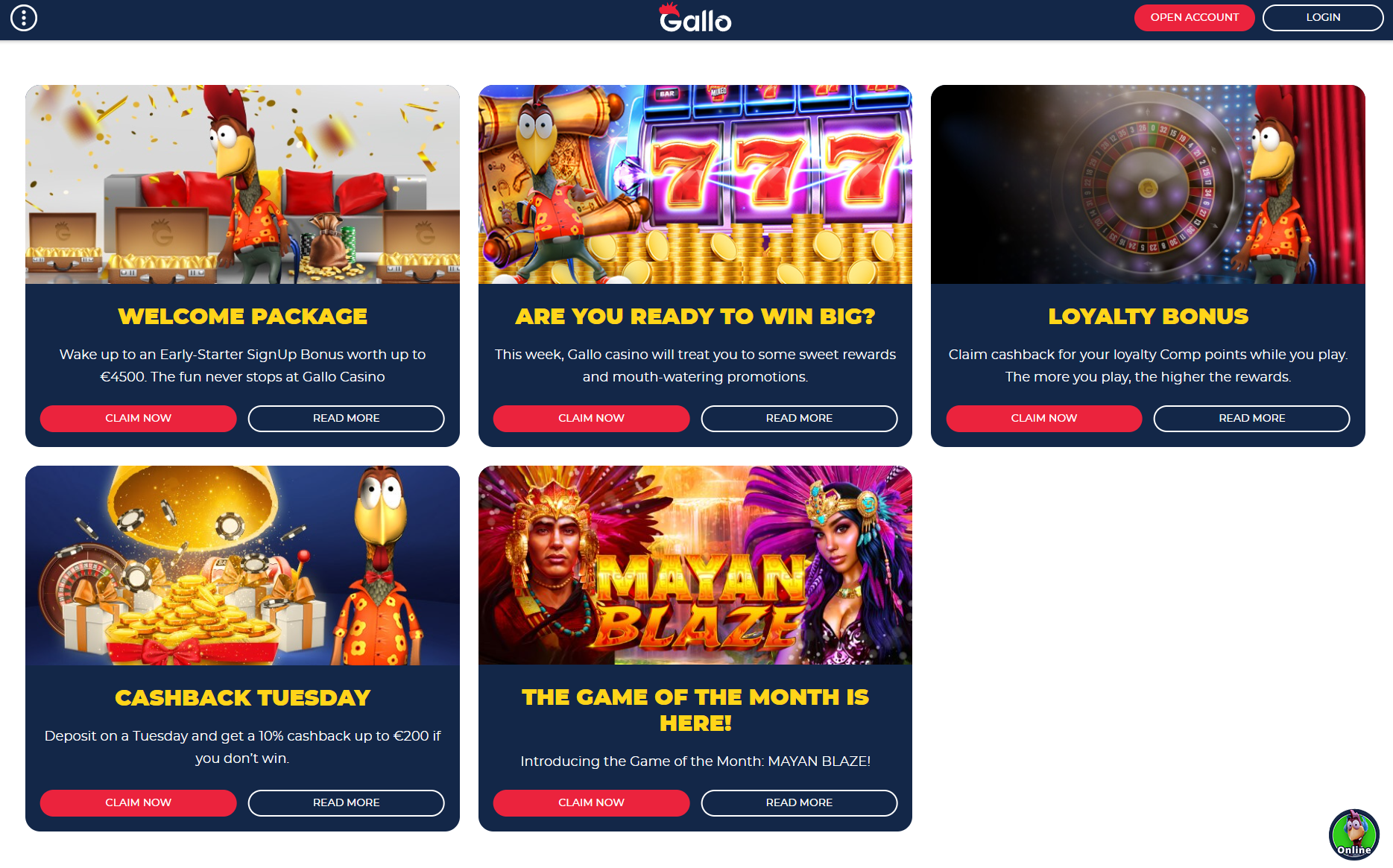 Gallo Casino Promotions & Bonuses