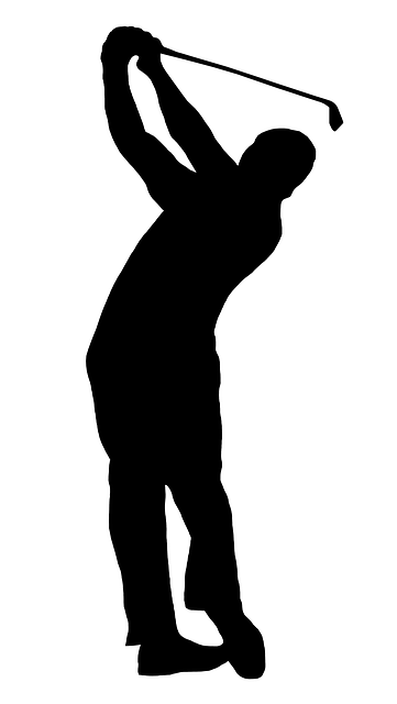 golfer, silhouette, swing