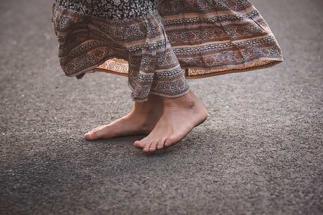 dance, barefoot, girl