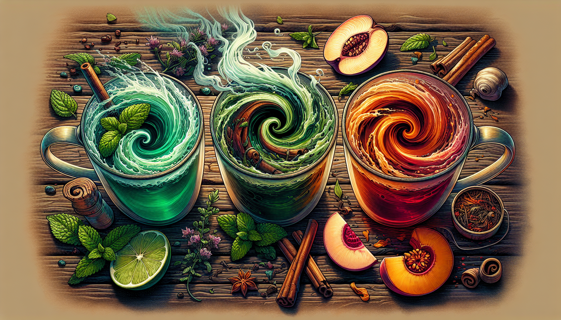 Herbal tea infusions assortment