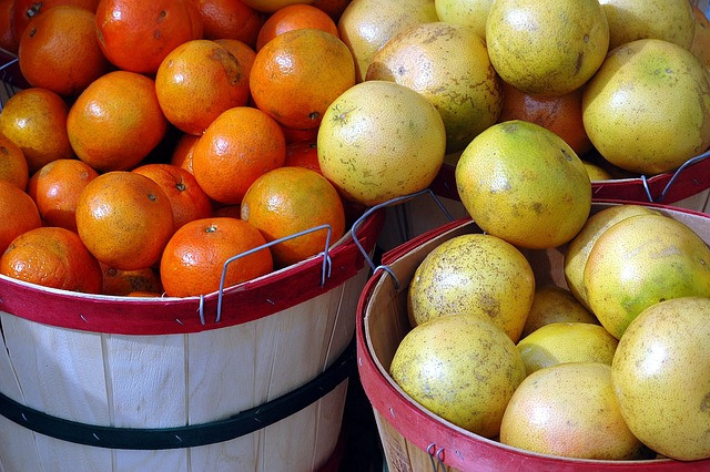 fruit, oranges, grapefruit
