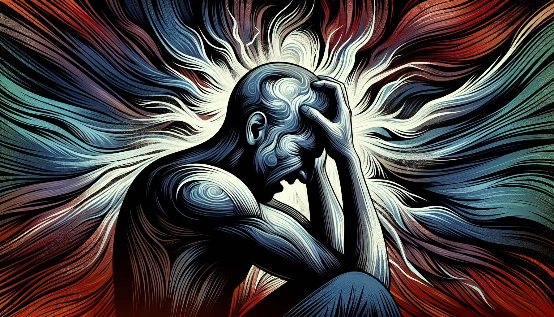 Illustratie van hoofdpijn als signaal van opgekropte emoties en stress