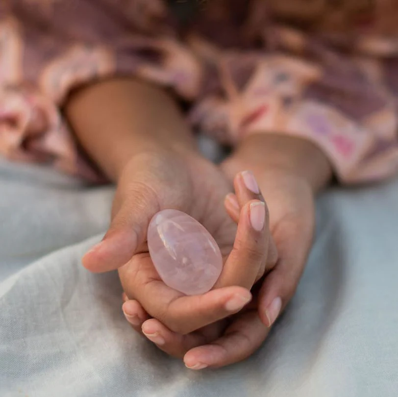 Rose quartz yoni egg