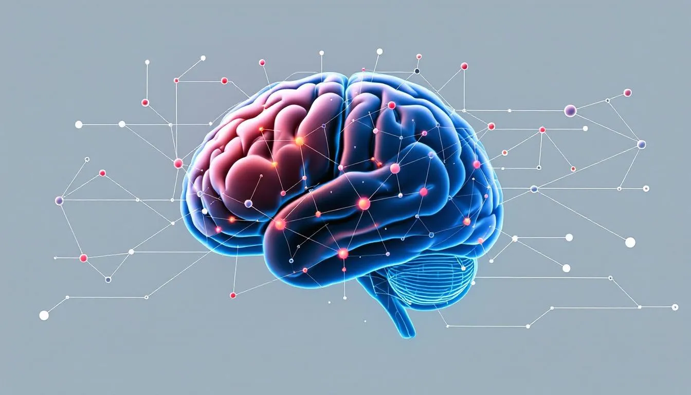 An illustration showing the brain's complex structure and its function.