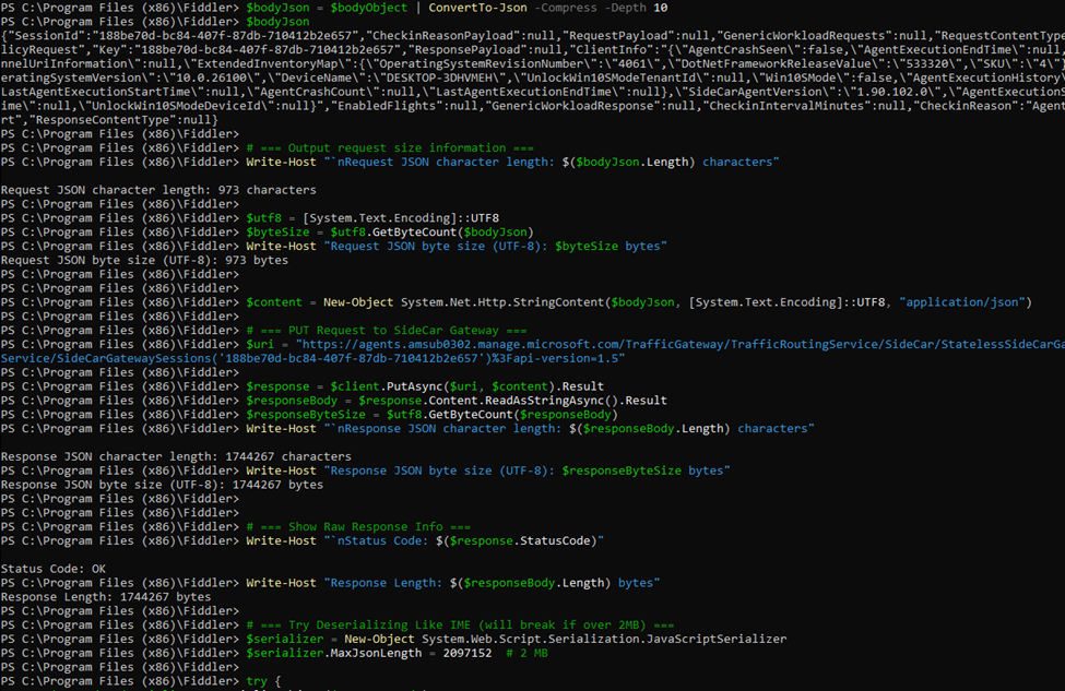 the lenght of the JSON was now 2 mb and it doesnt run into the MaxJsonLength error